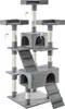 A multi-level cat tree with scratching posts, platforms, and hideaways. Voir les images du produit