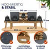 CASARIA® Gartenbank Wetterfest Holz mit Tisch 200x50cm Produktbild-Vorschau 9