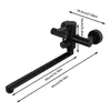 A black faucet with dimensions indicated by measurement lines and text. Podgląd zdjęcia produktu