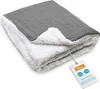 Wendedecke Lammfellimitat-Strickdecke, ca. 150x200, grau Produktbild-Vorschau 1