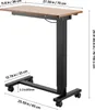 A diagram of a mobile height-adjustable table with dimensions labeled. Produktbild-Vorschau