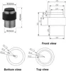 2 x Türstopper DUST Edelstahl gebürstet Ø 35 mm Höhe 45 mm Produktbild-Vorschau 4