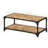 vidaXL Couchtisch 90x45x35 cm Raues Massives Mangoholz -  Produktbild-Vorschau 9