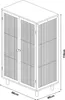 A line drawing of a cabinet with dimensions indicated. Podgląd zdjęcia produktu