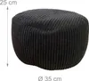 Relaxdays Pouf, Cord, HxD: 25 x 35 cm, Polystyrol-Füllung, Produktbild-Vorschau 4