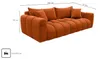 Sofa z funkcją spania i pojemnikiem, tkanina welurowa Podgląd zdjęcia produktu 5