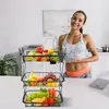 Obstkörbe 3-stufig Gemüsekorb Mit Bananenhaken für Obst Produktbild-Vorschau 3