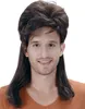 Pánská paruka mullet v černé barvě Náhled obrázku produktu 2