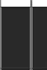 A black room divider is shown against a white background. Náhled obrázku produktu
