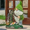 21 cm Gartendeko für draußen, lustiger Gartenzwerg, Produktbild-Vorschau 4
