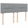 Boxspringbett mit Matratze Hellgrau 160x200 cm Stoff Produktbild-Vorschau 7