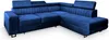 A studio shot of a blue sectional sofa. Podgląd zdjęcia produktu