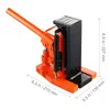 A hydraulic toe jack is shown against a white background with dimensions indicated by dashed lines and text. Náhled obrázku produktu