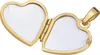 Herz Medaillon 585 Gold 14 Karat bicolor Bilderamulett für Produktbild-Vorschau 2