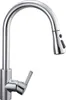 A chrome kitchen faucet with a pull-out spout and a single lever handle, shown against a white background. Podgląd zdjęcia produktu