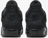 The back view of two black Nike Air Jordan 4 Retro sneakers. Náhľad obrázku produktu