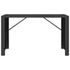 Bartisch mit Glasplatte Schwarz 185x80x110 cm Poly Rattan Produktbild-Vorschau 3