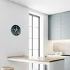 Glasuhr Wanduhr Küchenuhr Echt-Glas 30fi cm Skyline Nacht Produktbild-Vorschau 5