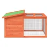 Kaninchenstall Braun 100,5x54x55 cm Massivholz Kiefer Produktbild-Vorschau 3