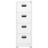 The Living Store Aktenschrank Weiß 46x62x133 cm Stahl Produktbild-Vorschau 2