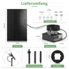 MIAJARD - Pompe solari a LED per laghetti, fontane solari Anteprima dell’immagine prodotto 4