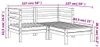 vidaXL Gartensofa 2-Sitzer mit Hocker Wachsbraun Massivholz Produktbild-Vorschau 8