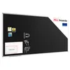 A black magnetic whiteboard with a silver frame, shown from a slight angle against a white background. Produktbild-Vorschau