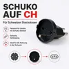 Wiltec Adapter Schuko/ CH schwarz, Steckdosenadapter Produktbild-Vorschau 6