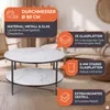 SalesFever Couchtisch rund | mit 2 Ablagen | Glasplatte Produktbild-Vorschau 3