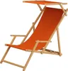 Gartenstuhl terracotta Sonnenliege Strandstuhl Sonnendach Produktbild-Vorschau 1