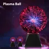 A large plasma ball is shown in the center, with two smaller plasma balls in the foreground. The background is dark and abstract with hints of lightning. Podgląd zdjęcia produktu