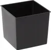 A black square planter pot is shown against a white background. Produktbild-Vorschau