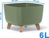 nabbi Kunststoff-Pflanzgefäß auf Beinen DGQL240 24 cm - Produktbild-Vorschau 10