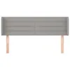 vidaXL Kopfteil mit Ohren Hellgrau 147x16x78/88 cm Stoff Produktbild-Vorschau 3