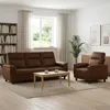 vidaXL Set di divani da esterno, 2 pezzi, color marrone, Anteprima dell’immagine prodotto 2