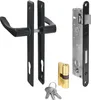 Set porta nero: maniglia, serratura, cilindro 90/22 Anteprima dell’immagine prodotto 3
