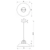 Technical drawing with dimensions of a pendant lamp. Produktbild-Vorschau