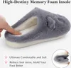 ASKSA Pantoufles moelleuses Femmes Hommes Hiver Chat Voir les images du produit 4