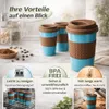 4 Kafeebecher Coffee to Go Becher Mehrweg Kaffee Tee Produktbild-Vorschau 5