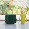 sweeek - Design-Hocker mit Bouclé-Bezug 1 Platz - Grün Produktbild-Vorschau 2