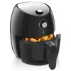 A black Aigostar air fryer with its basket pulled out, showing fried food inside, against a white background. Produktbild-Vorschau