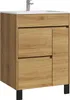 Set di mobili da bagno Salzburg 60cm rovere - mobile lavabo Anteprima dell’immagine prodotto 1