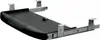 A keyboard tray with metal sliders and a black textured surface. Produktbild-Vorschau
