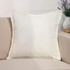 HOMLA SAMT Samt Kopfkissenbezug Cord Struktur weiß 45x45 cm Produktbild-Vorschau 5