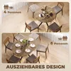 HOMCOM Esstisch Ausziehbar 100/135 x 100cm Esszimmertisch Produktbild-Vorschau 4