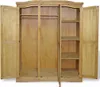 vidaXL Kleiderschrank Mexiko-Stil Kiefernholz 3 Türen Produktbild-Vorschau 9