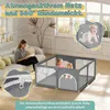 Jayseuw Baby Laufgitter Laufstall Absperrgitter 130x130cm Produktbild-Vorschau 4