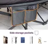 Lit de camping pliable avec matelas et poches latérales, Voir les images du produit 7