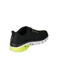 A single black sneaker with neon yellow accents and a white sole, shown from a side-rear angle on a white background. Produktbild-Vorschau