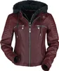 Black Premium by EMP Damen rote Kunstlederjacke mit Kapuze Produktbild-Vorschau 1